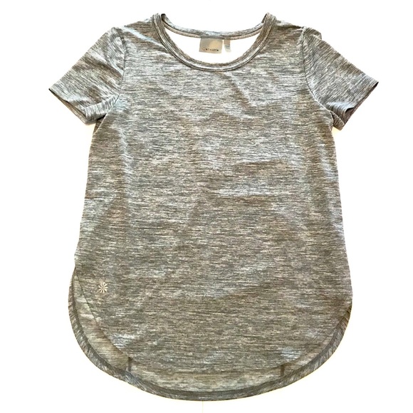 ATHLETA | Grey Stretch Split-Side Shirt (XXS) - Picture 3 of 3